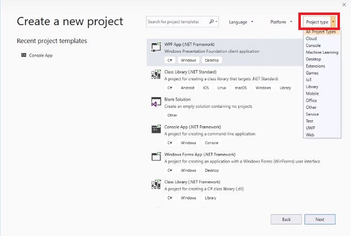 Visual Studio 2019 Create Project 5