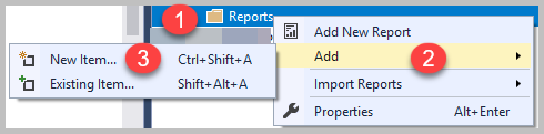 Add New Report With Parameter 1